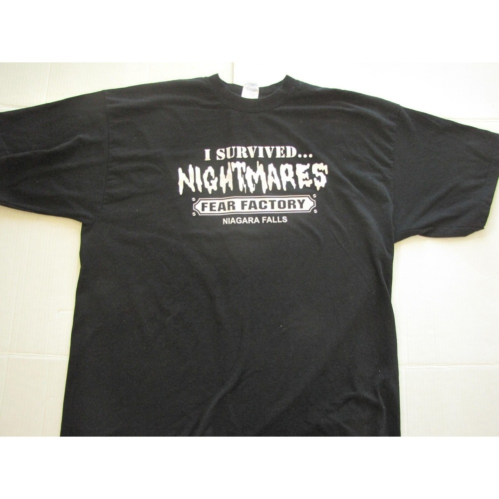 Gildan Shirt Mens 2XL Black I Survived Nightmares Fear Factory Niagara Falls Tee